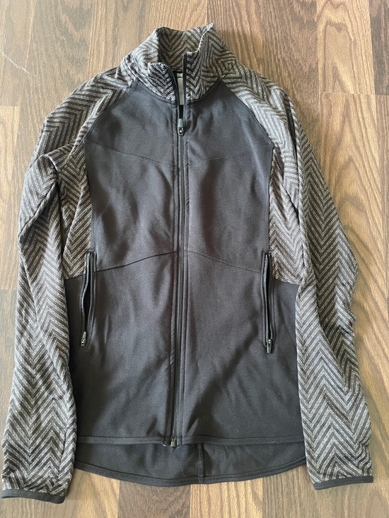 Champion Jackets & Blazers - Women’s Champion Black Jacket with Gray Chevron Sleeves, Medium